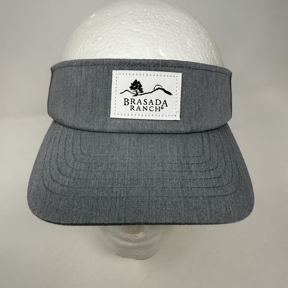 Brasada Ranch Golf Course Visor Adjustable Strap Back Gray - Picture 1 of 8